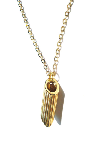 18k Gold Plated Penne Pendant